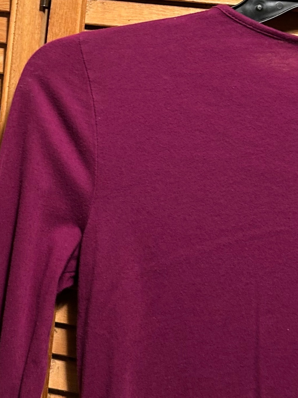Lauren Ralph Lauren Raspberry Ruffle-Front Long Sleeve Tunic Blouse - Picture 9 of 12